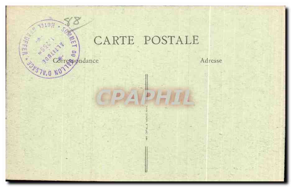 CPA Les Vosges Illustrees Le Ballon d Alsace Vallee des Charbonniers prise de la Jumenterie — Rückseite