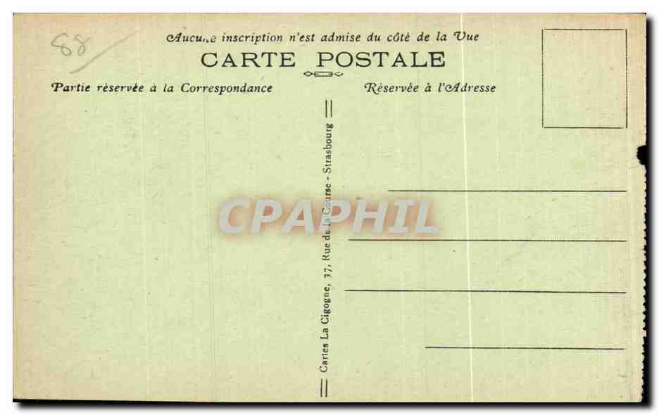 CPA Ballon D Alsace Hotel Stauffer Croix et Borne — Rückseite