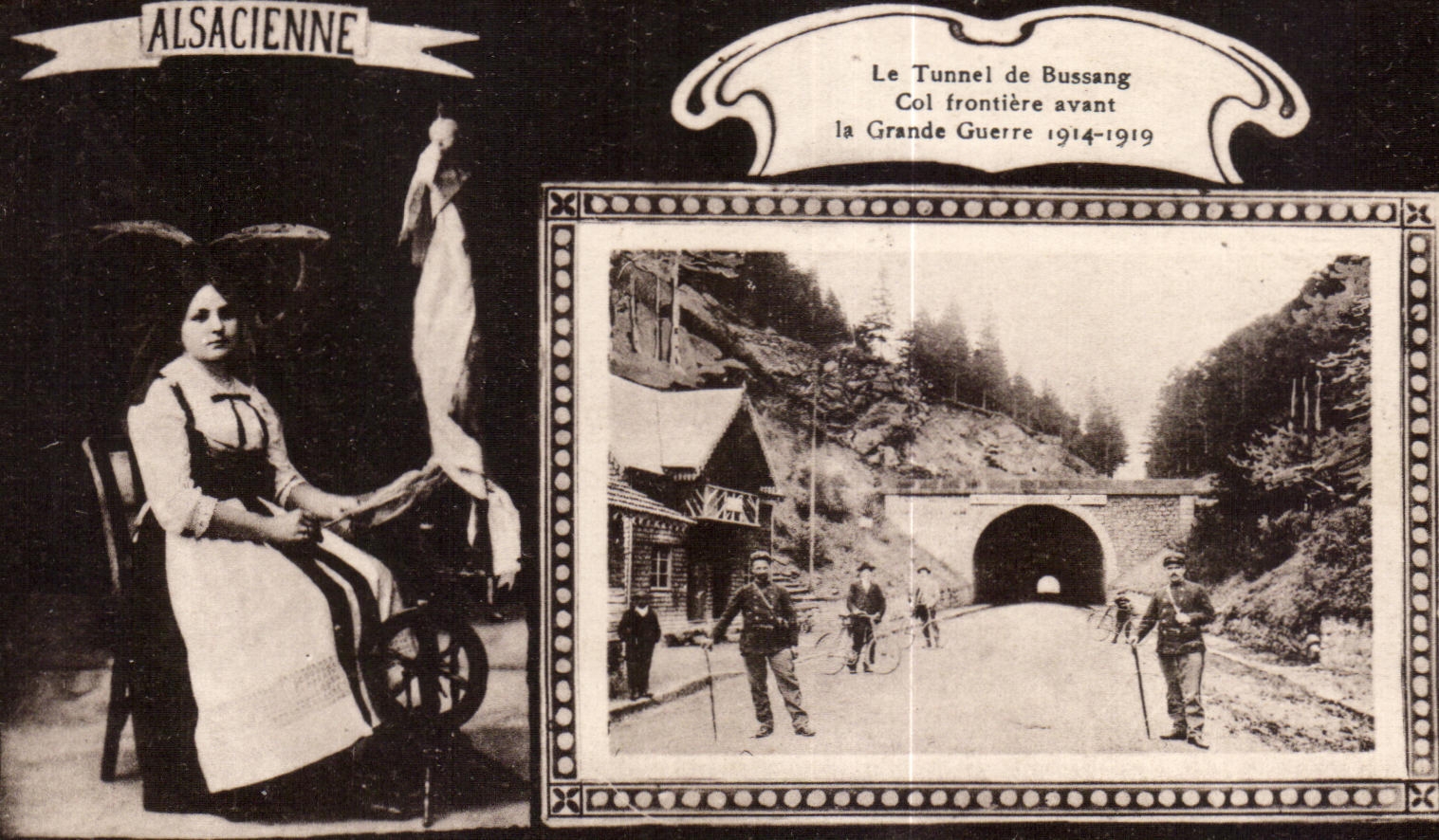CPA Alsacienne Le Tunnel de Bussang Col frontiere avant la Grande Guerre Militaria