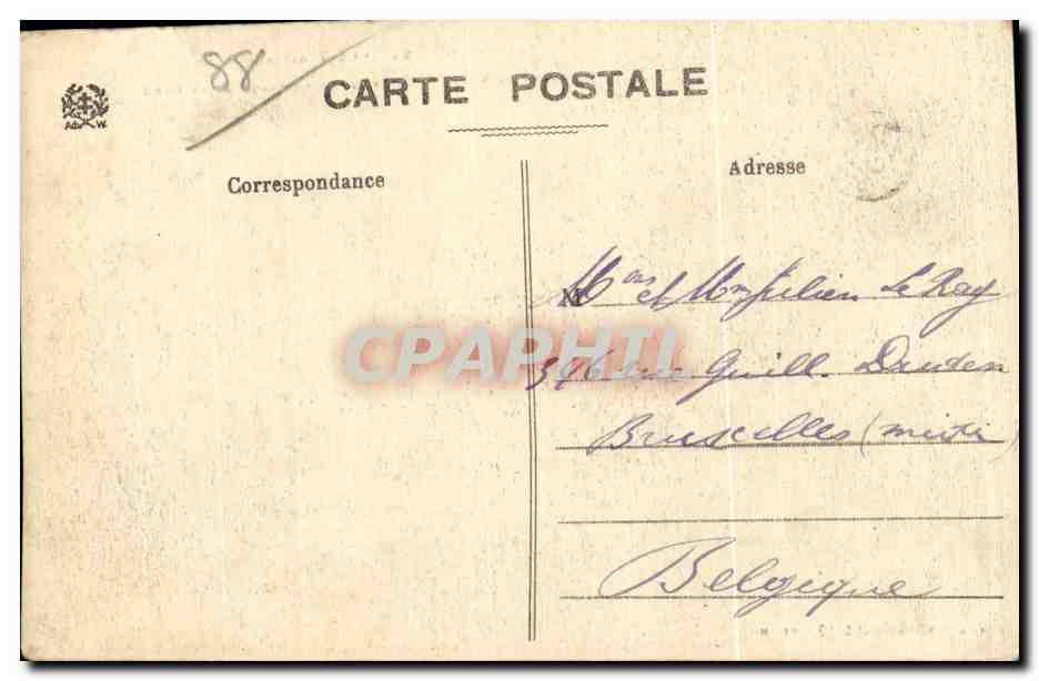 CPA Contrexeville (Vosges) Avenue De La Gare Vue Prise De La Plage De La Hotel Mongeot — Rückseite
