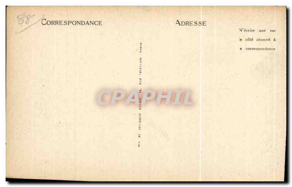 CPA Contrexeville Entree de l Etablissement Thermal et le Parc — Verso