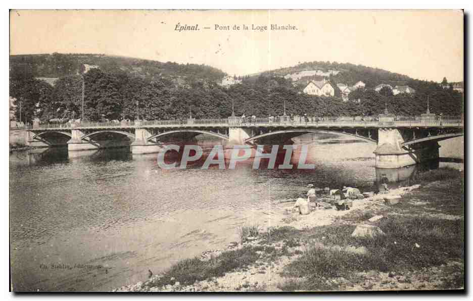 CPA Epinal Pont de la loge Blanche Lavandieres