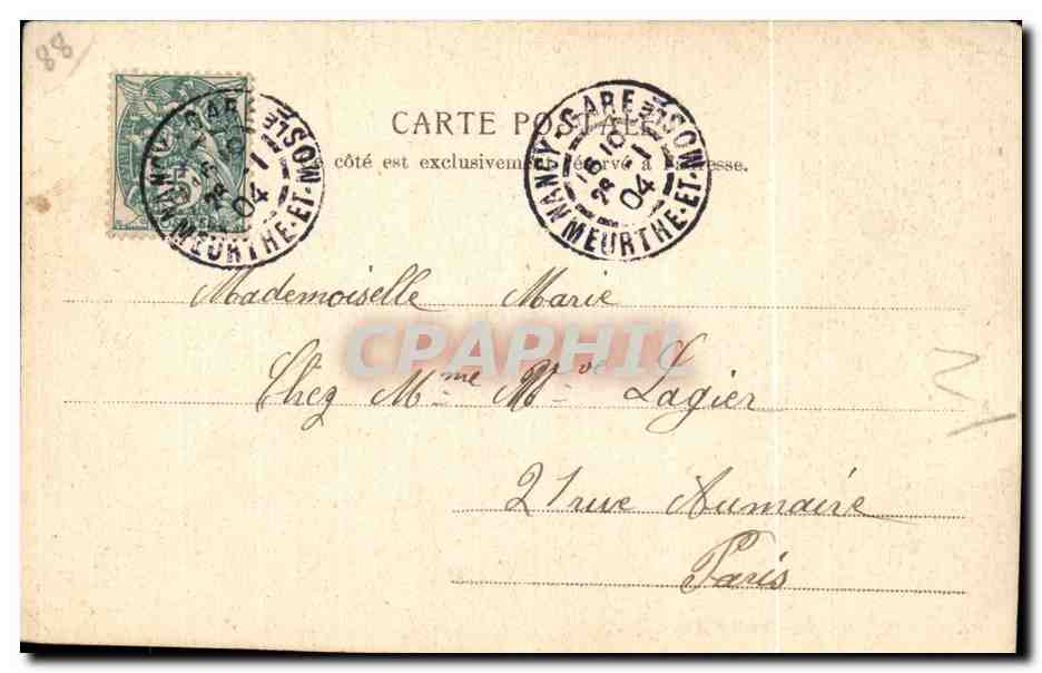 CPA Epinal a 5h du matin Lavandieres — Rückseite