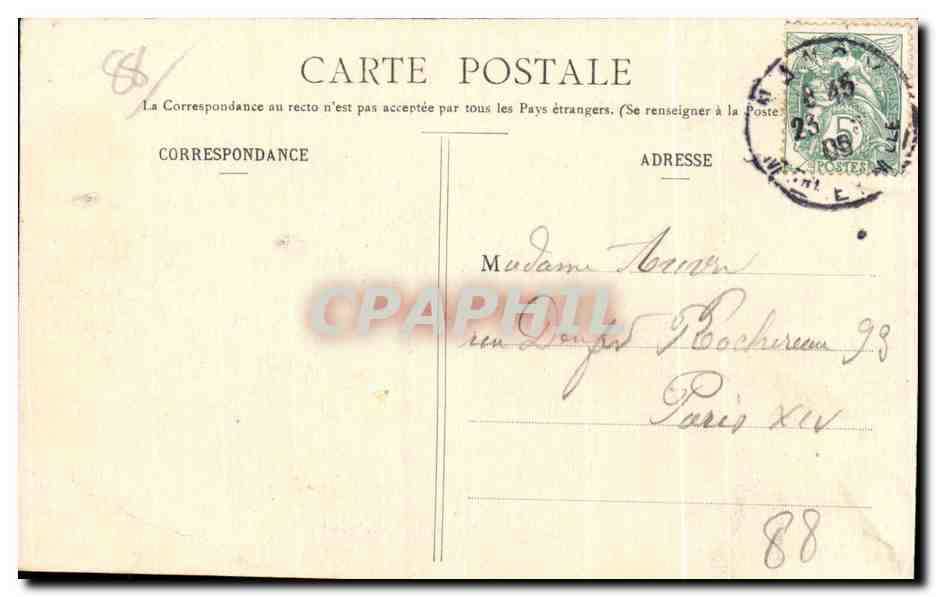 CPA Epinal Vieilles Maisons Quai Rualmenil  — Rückseite