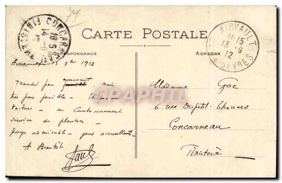 CPA Airvault (Deux Sevres) Le Donjon (XV siecle) — Rückseite