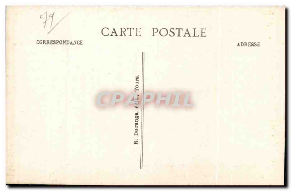 CPA Airvault Interieur Tombeau de Pierre de Saine Fontate Premier Abbe decede en — Rückseite