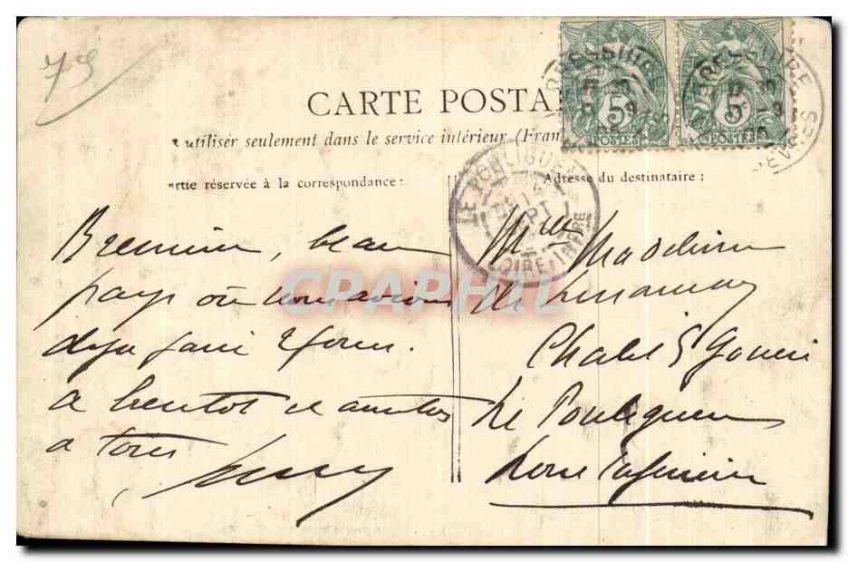 CPA Environs de Bressuire Les Ruines de Sanzay — Rückseite