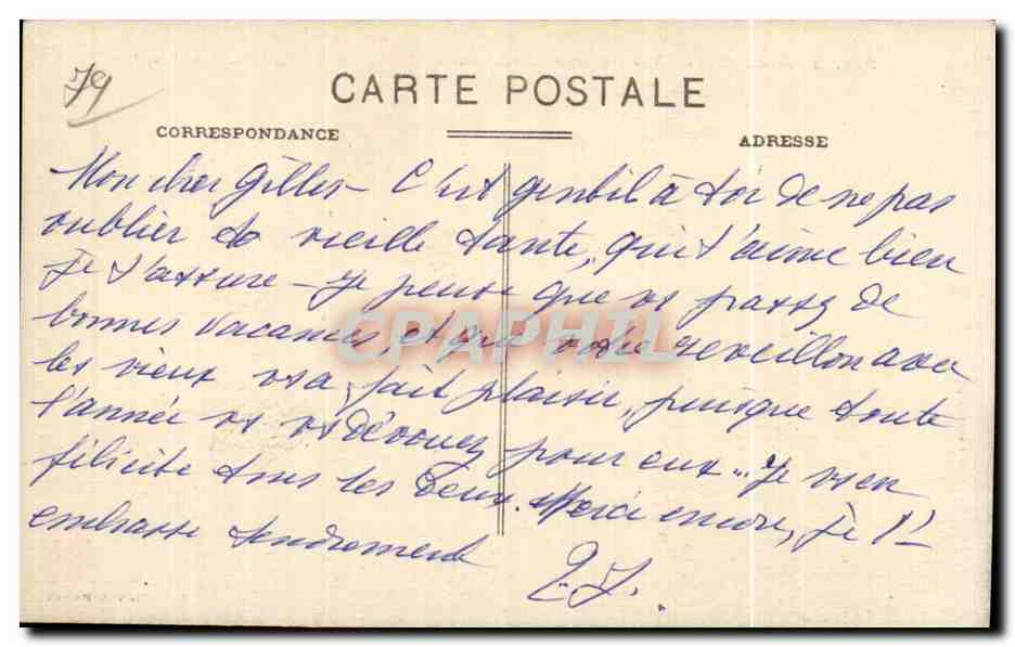 Oiron (D.-S.) — Vue Générale du Château et de l'Église (XVIe siècle, Mon. hist.) — D.B. 3 — Reverso