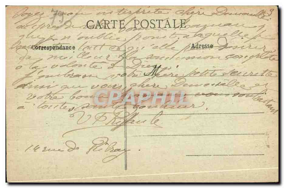 CPA Niort Porte Principale de l Eglise Notre Dame — Rückseite