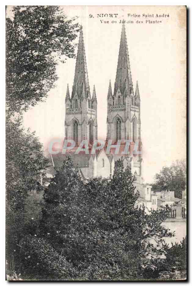 Niort - Église Saint-André - Vue du Jardin des Plantes