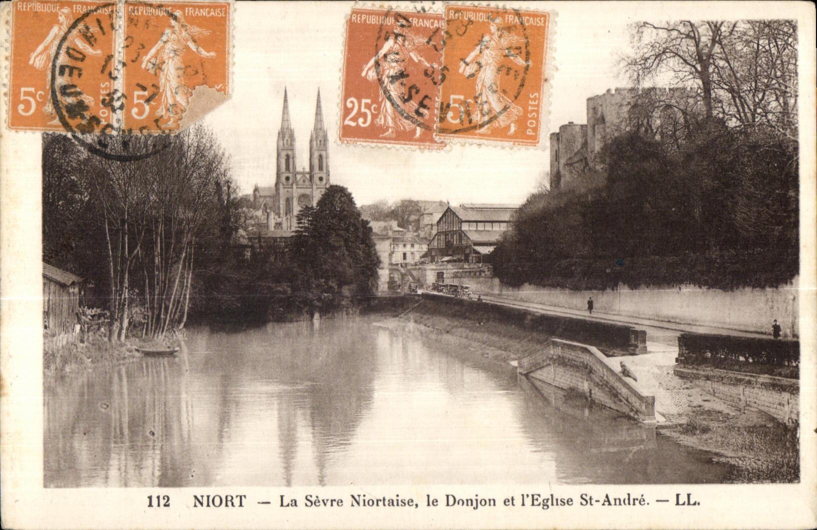 Niort — La Sèvre Niortaise, le Donjon et l'Église St-André — LL.