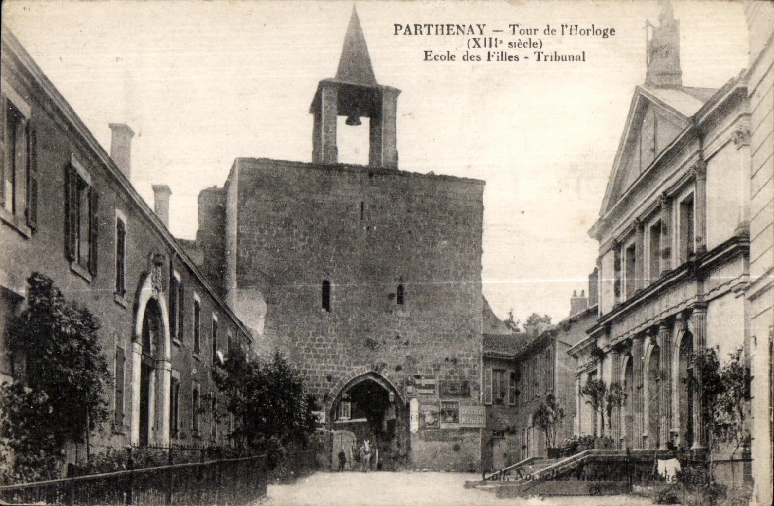 CPA Parthenay Tour de L Horloge Ecole des filles Tribunal