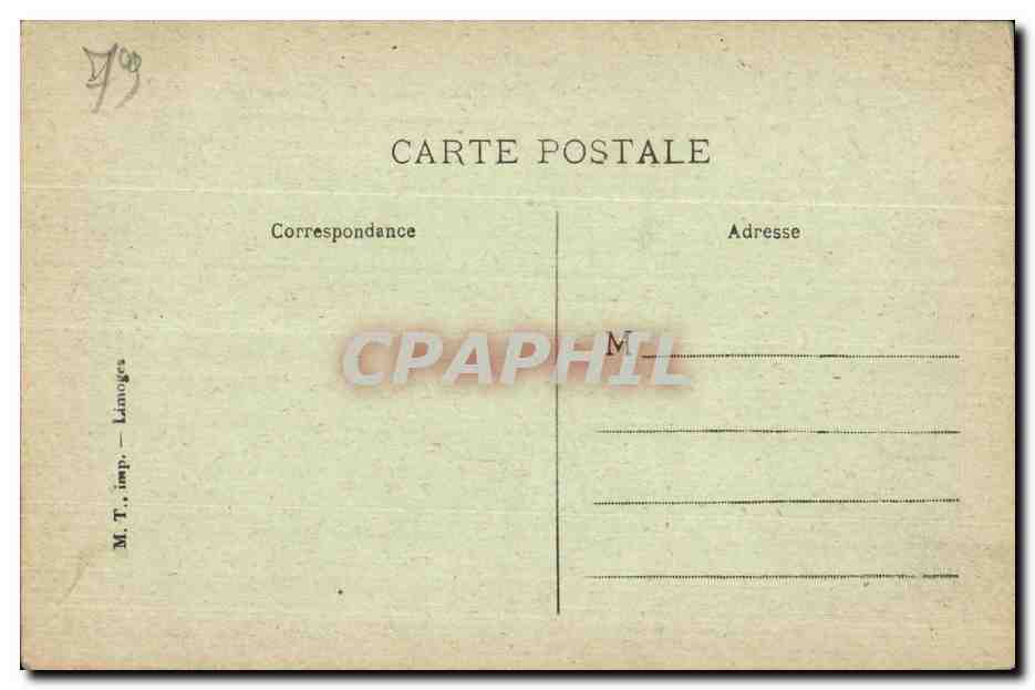 CPA Parthenay Tour de L Horloge Ecole des filles Tribunal — Rückseite