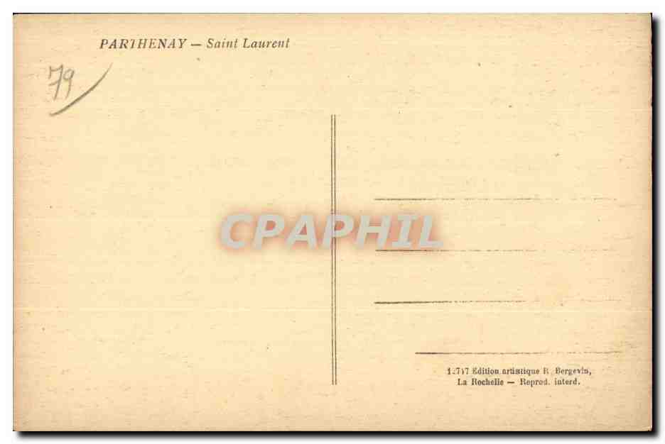 CPA Parthenay Saint Laurent — Rückseite