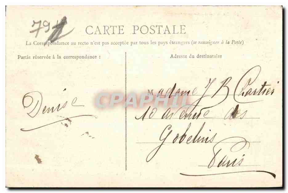 CPA Saint Maixent La Sevre Niortaise  — Rückseite