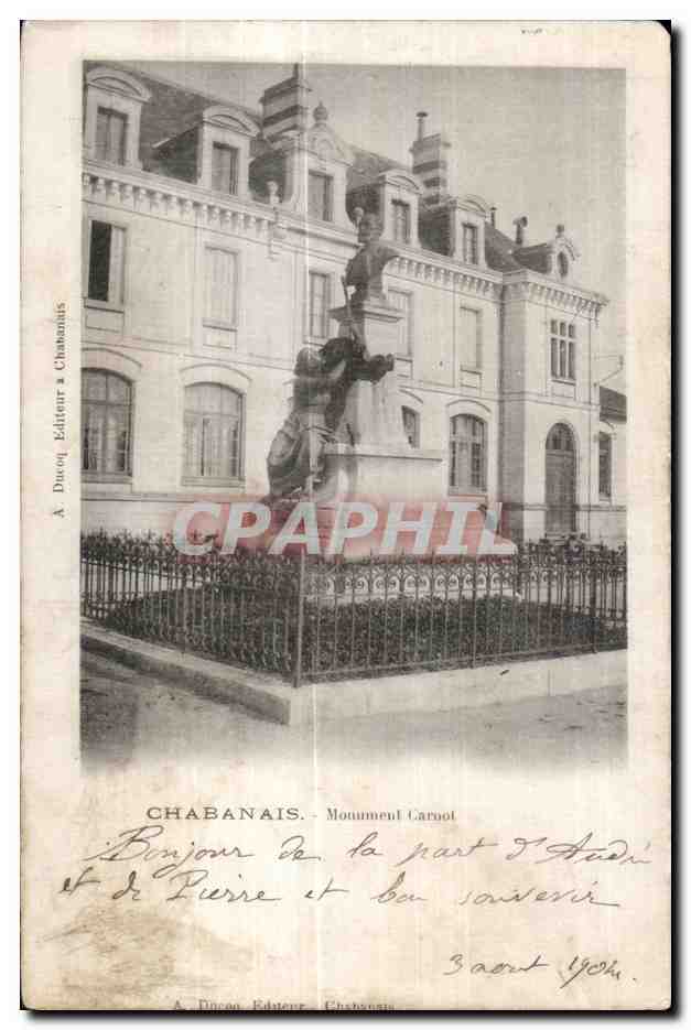 Chabanais — Monument Carool — A. Ducou Éditeur à Chabanais
