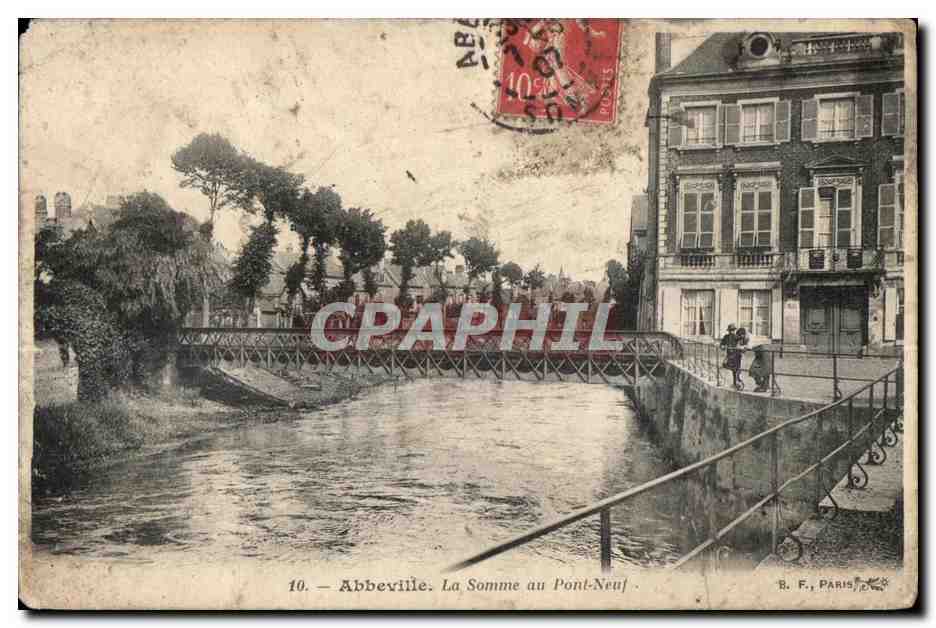 Abbeville - La Somme au Pont Neuf - CPA
