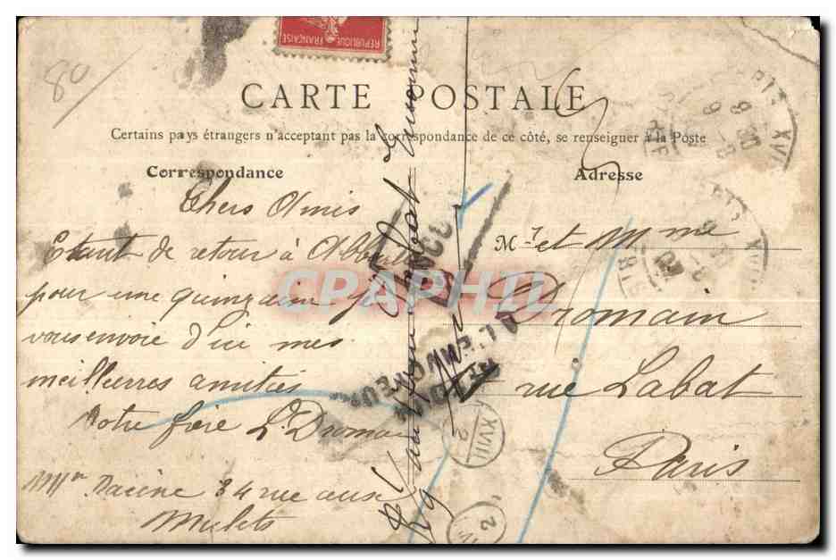Abbeville - La Somme au Pont Neuf - CPA — Rückseite