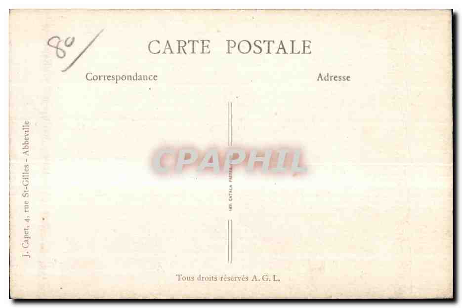 Abbeville - Place Amiral Courbet - CPA — Rückseite