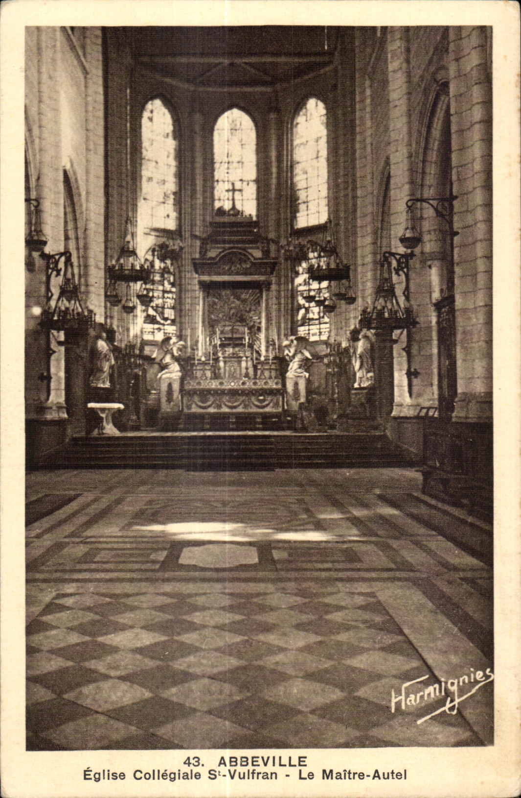 Abbeville - Eglise St Vulfran Le maitre autel - CPA