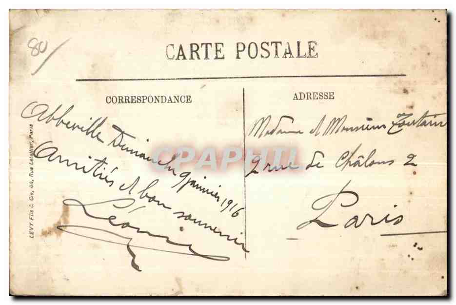 Abbeville - Monument du Chevalier de la Barre - CPA  — Rückseite