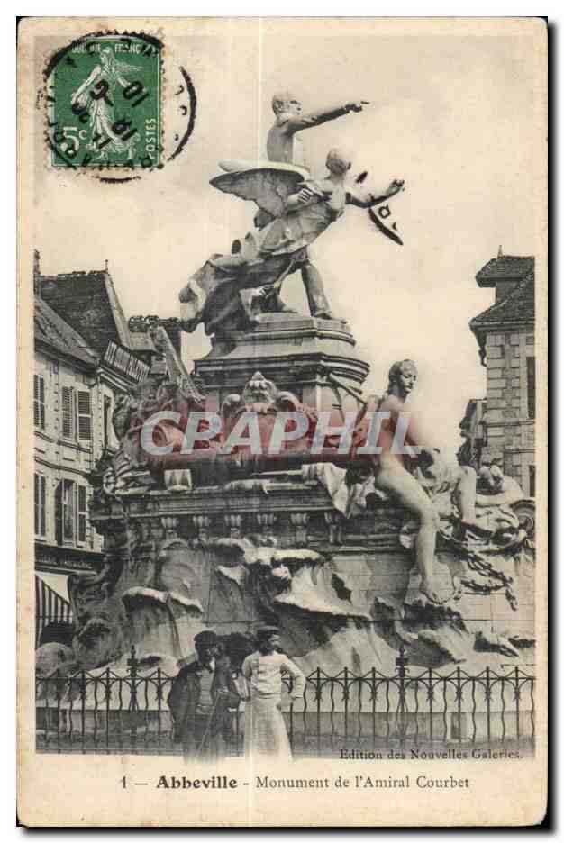 Abbeville - Monument de l Amiral Courbet - CPA 