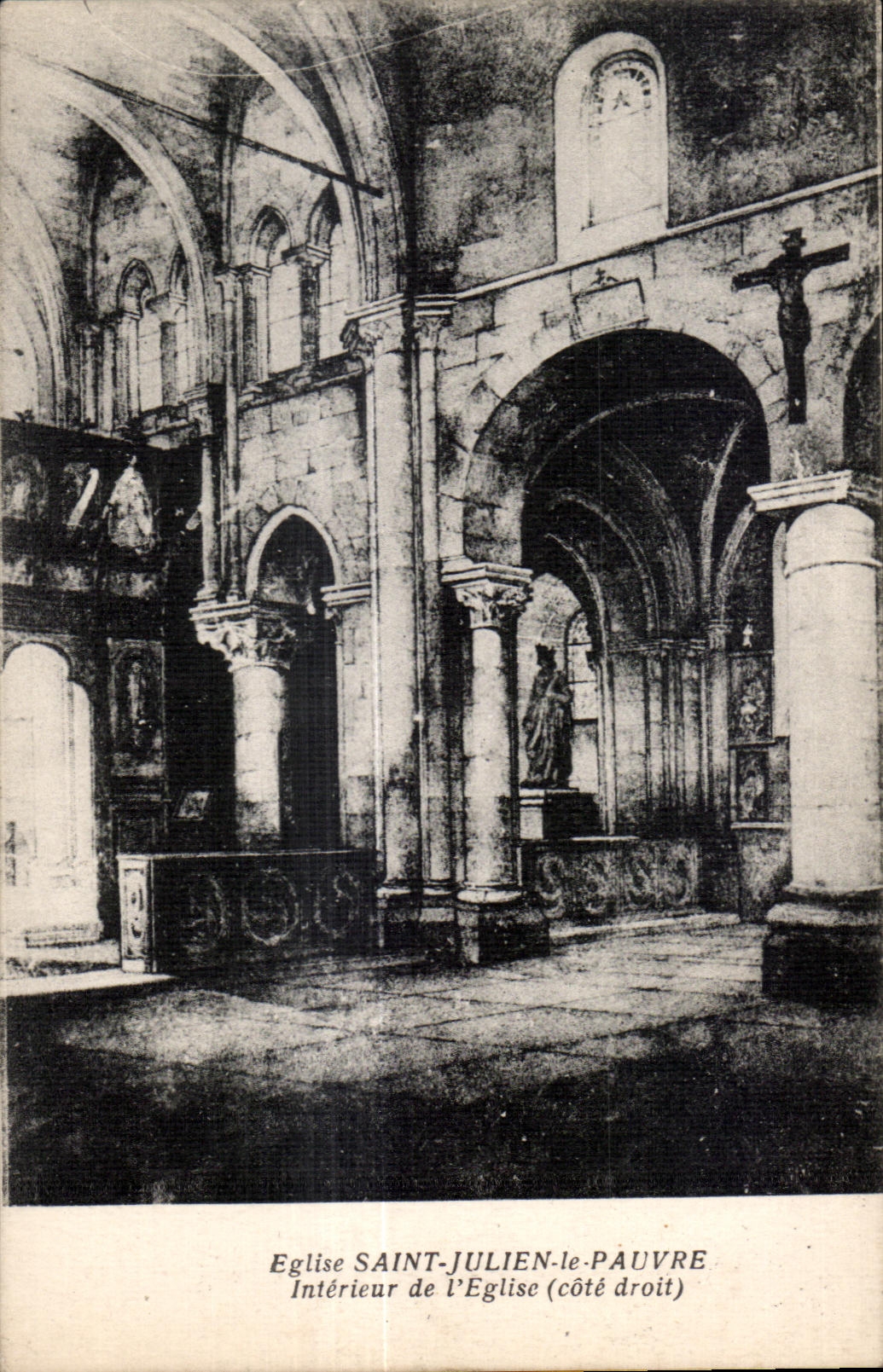 Intérieur de l'église Saint-Julien-le-Pauvre — côté droit — Edit. St-Julien-le-Pauvre