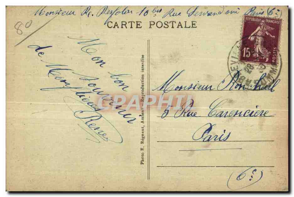 Monflieres - L Entree de la Chapelle - CPA  — Back