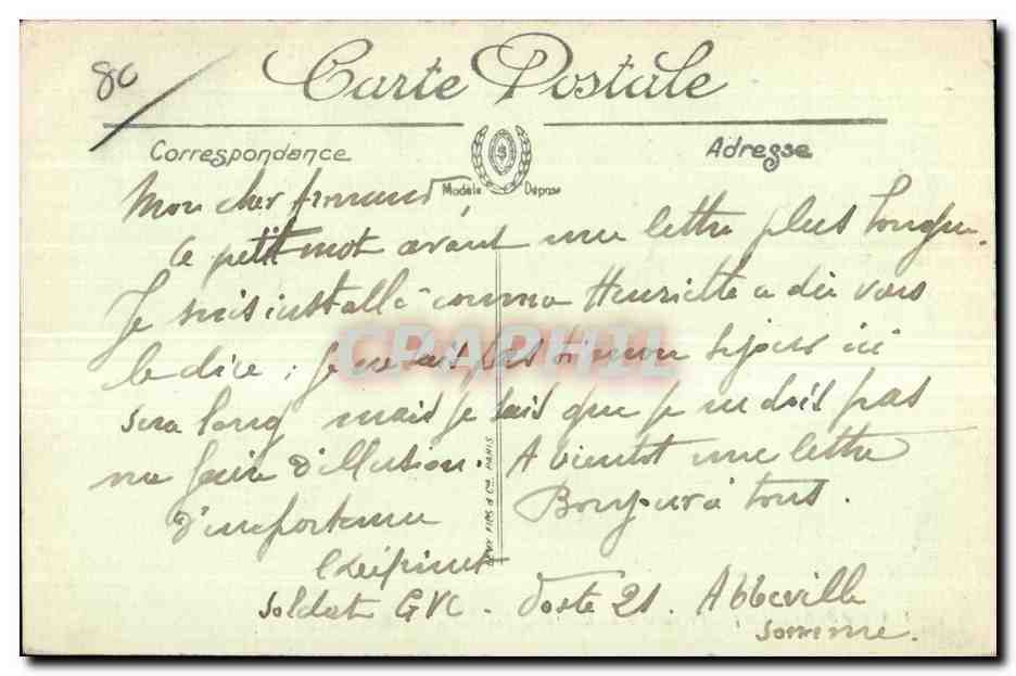 Abbeville - Promenade du Canal au Pont de la Portelette - CPA  — Back