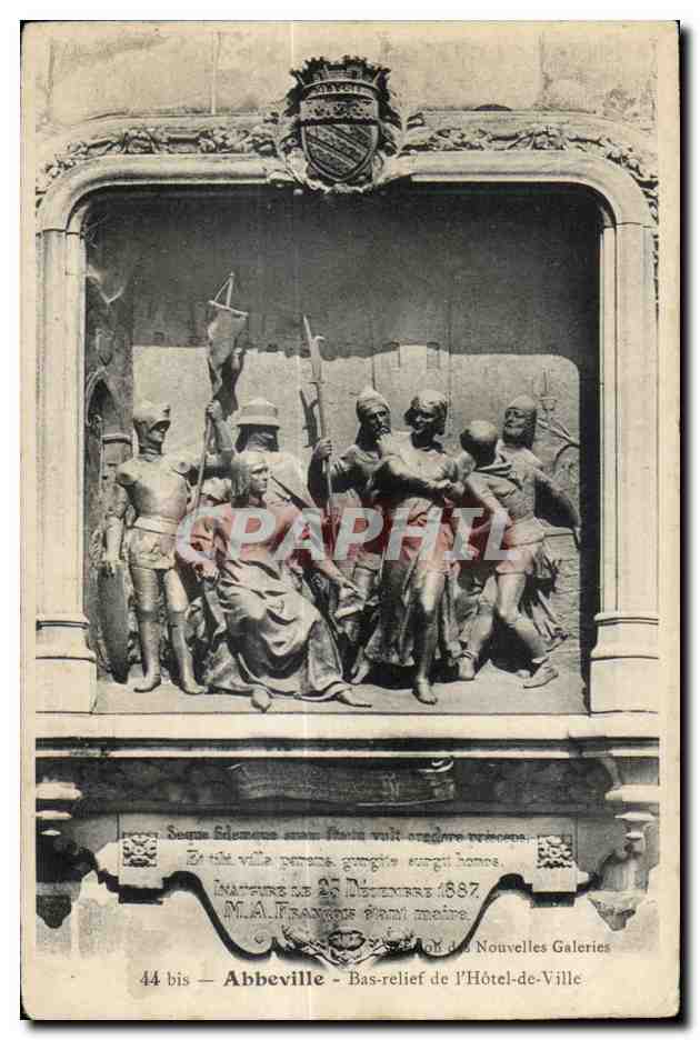 Abbeville - Bas Relief de l Hotel de Ville - CPA
