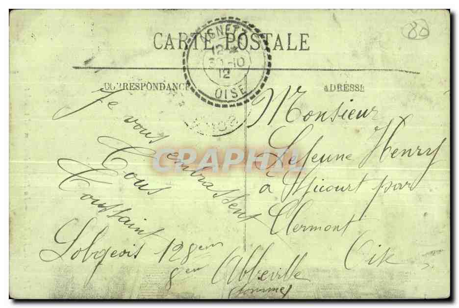 Abbeville - Le Statue de l Amiral Courbet - CPA — Rückseite