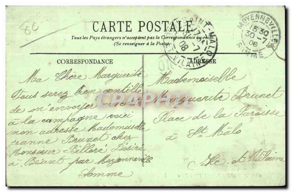 Abbeville - L Hotel Dieu - CPA — Rückseite