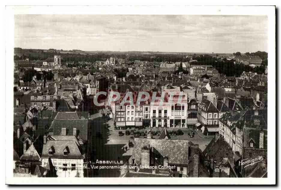 Abbeville - Vue Panoramique vers la place Courbet - CPA