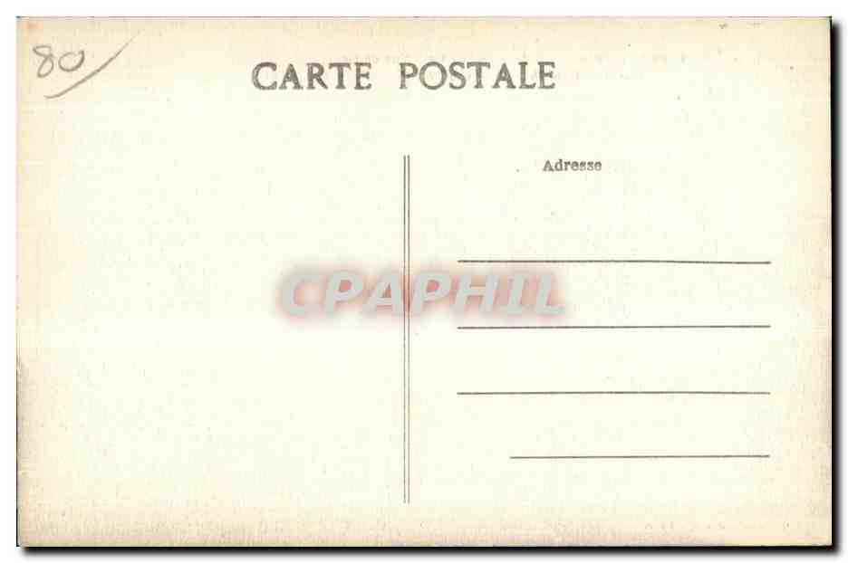 CPA Albert Somme Ruines de I Eglise Vue de Face Ruins of Church Militaria  — Rückseite