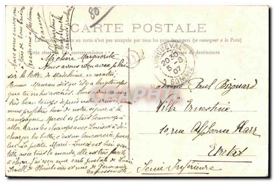 CPA Albert Somme Notre Dame de Brebieres Chapelle de la Vierge Miraculeuse — Rückseite