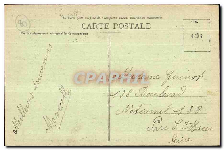 CPA Ault L entree de Casino — Rückseite