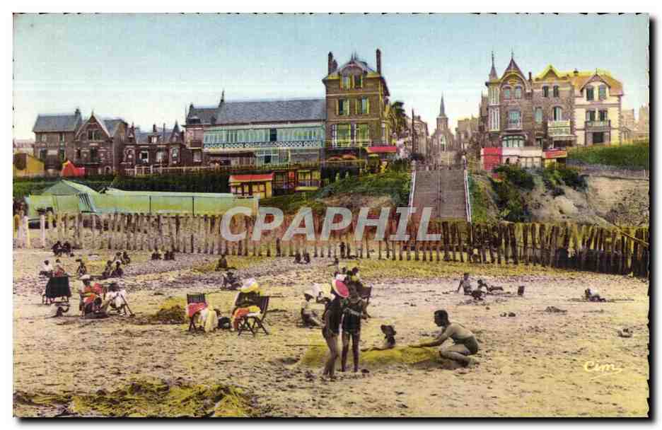 CPA Onival sur Mer Somme Avenue du Casino et la Chapelle
