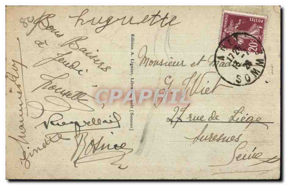 CPA Ault Onival Vue generale de la Falaise — Back