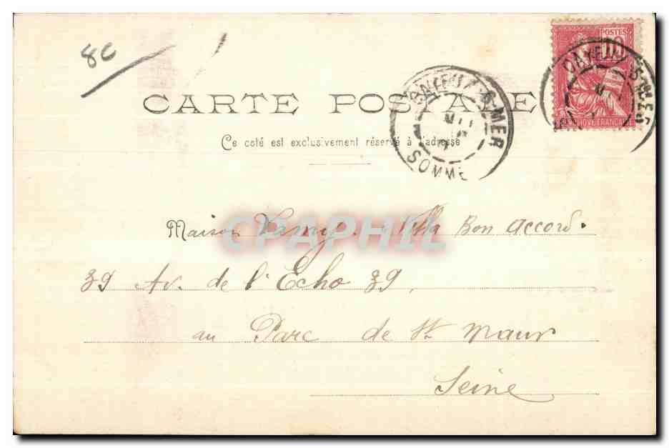 CPA Cayeux sur Mer Les Plage — Back
