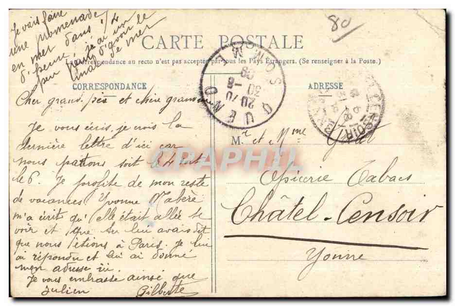 Fort Mahon - Calvaire au Village - CPA  — Rückseite