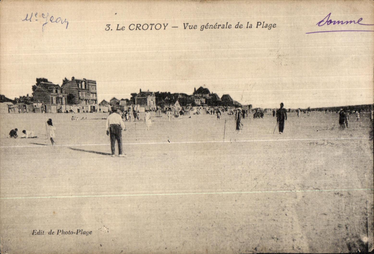 Le Crotoy - Vue Generale de la Plage - CPA 
