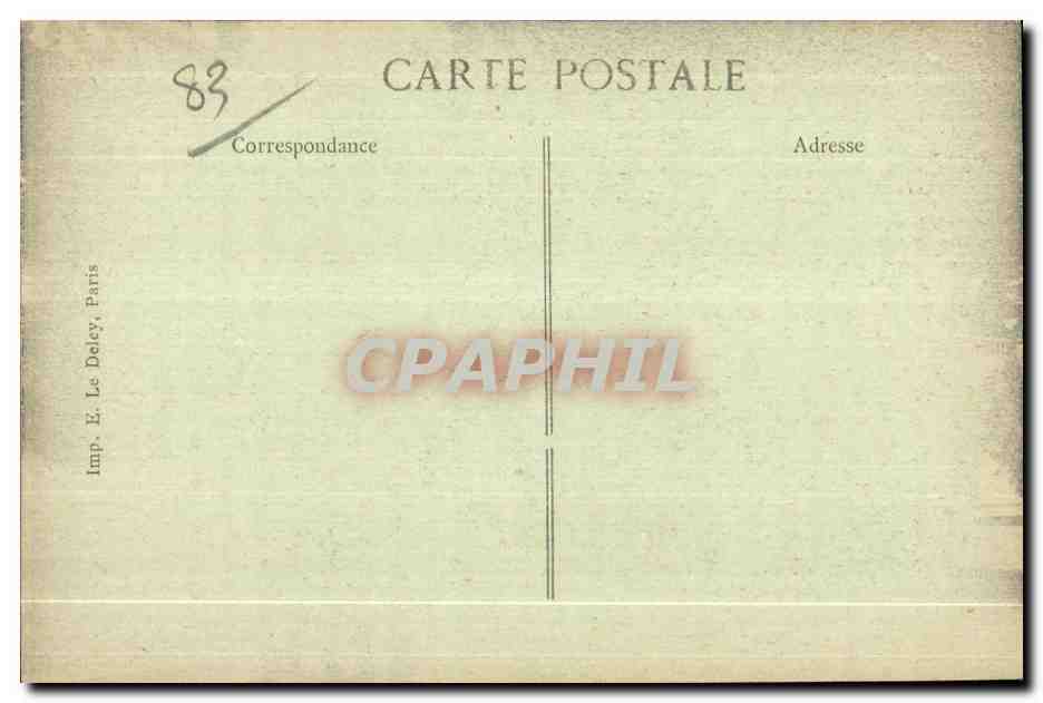 San-Salvador (Var) — Un coin des Terrasses de l'Établissement Thermal — Côte d'Azur — Verso