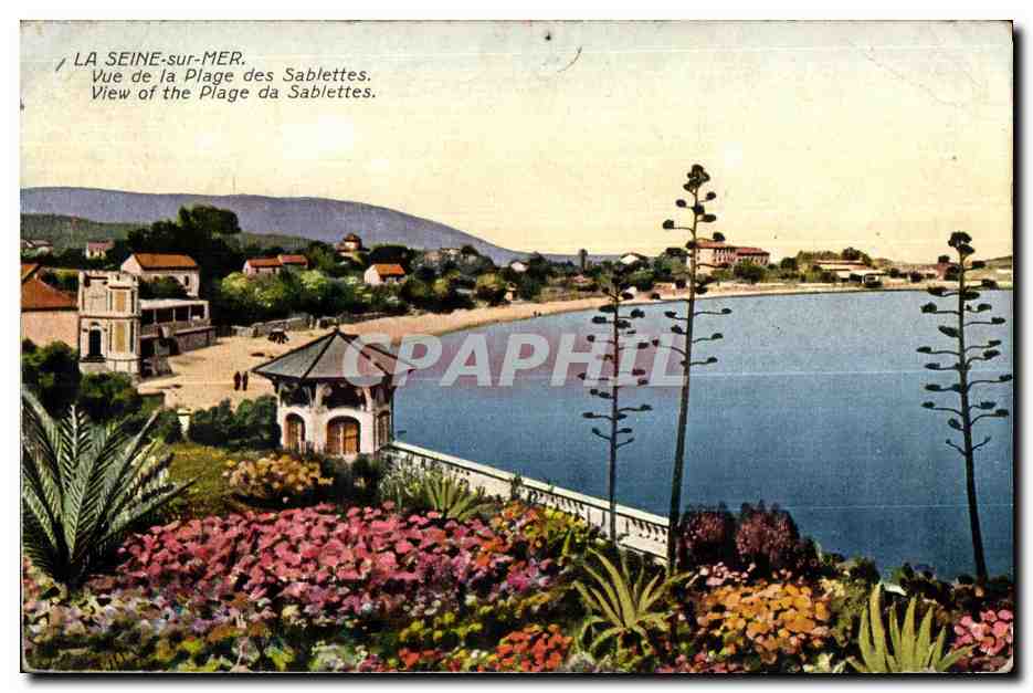 La Seine sur Mer - Vue de la Plage des Sablettes - CPA 