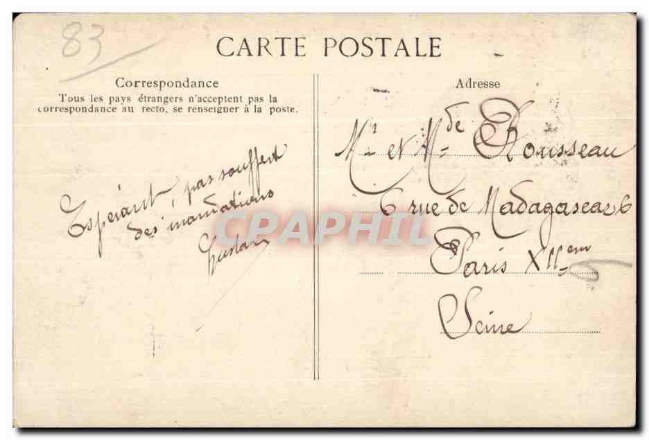 Saint Mandrier - L Hopital Maritime - La Chapelle - CPA  — Rückseite