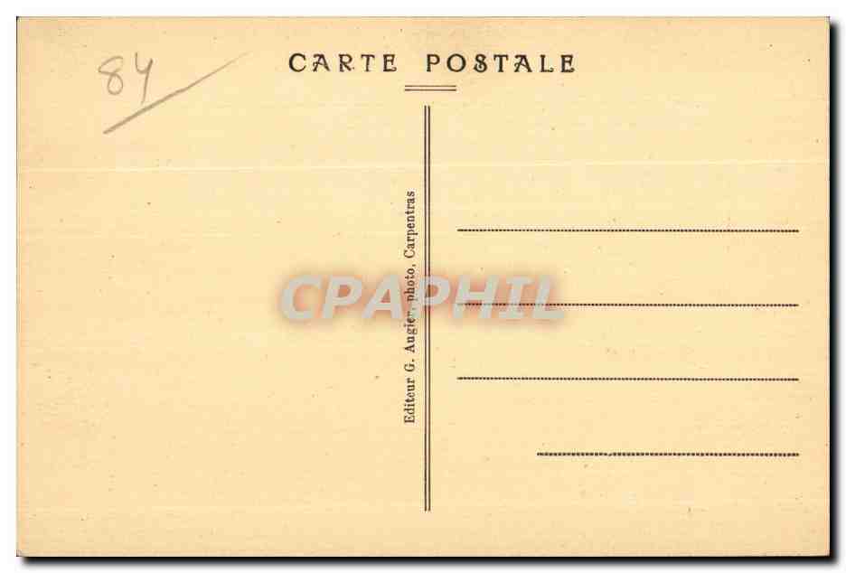 CPA Carpentras Vaucluse Aquedue du XVIII siecle — Rückseite