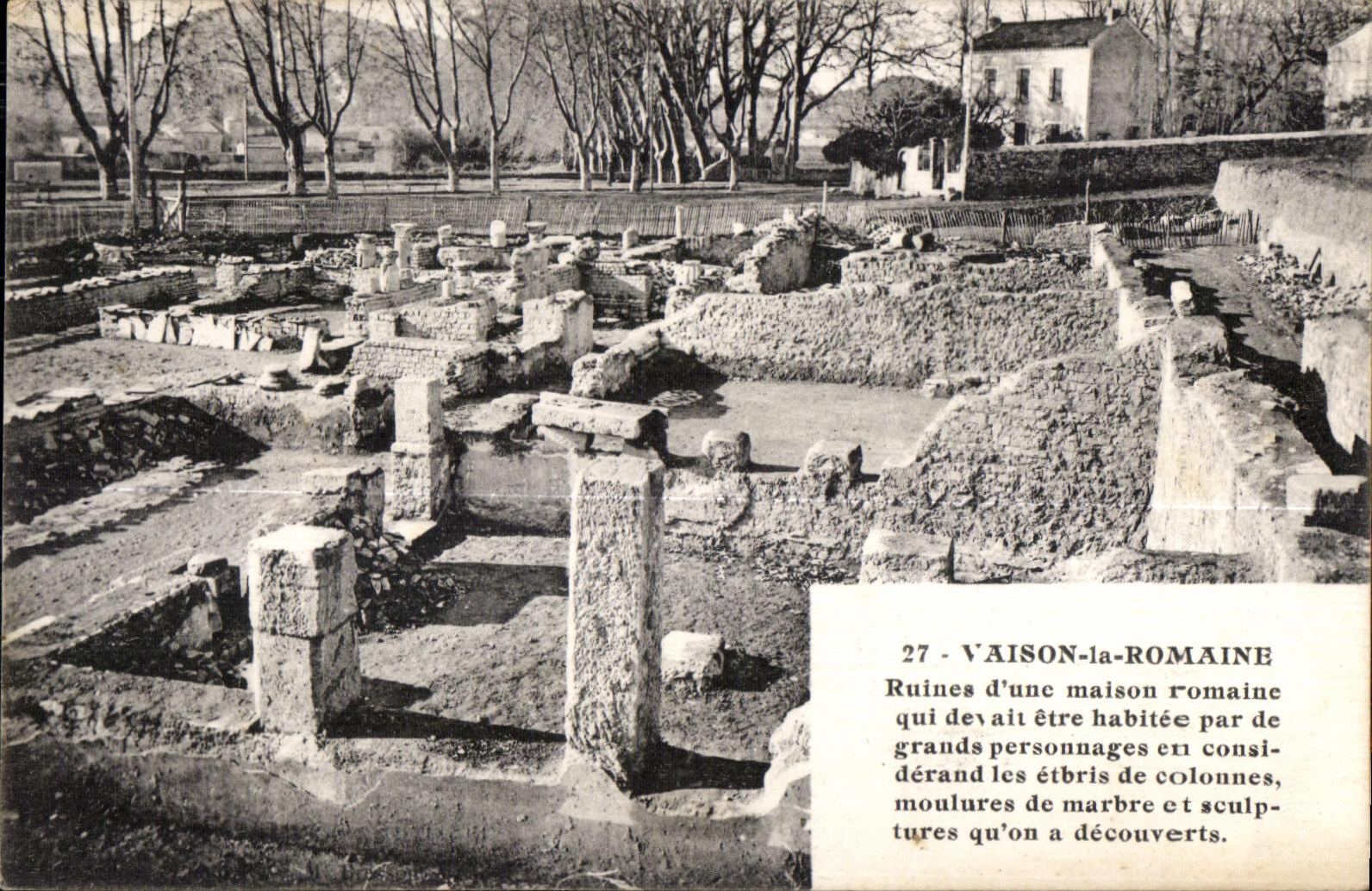 Vaison-la-Romaine — Ruines d'une maison romaine — Éditeur non identifié, n° 27