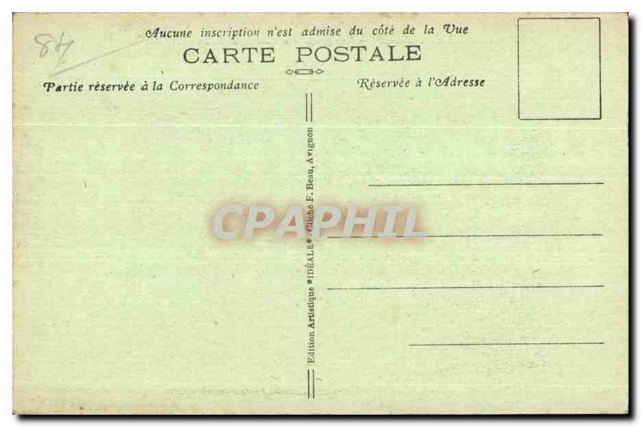 CPA Villeneuve les Avignon Vue generale et Fort Saint Andre XIV siecle — Rückseite
