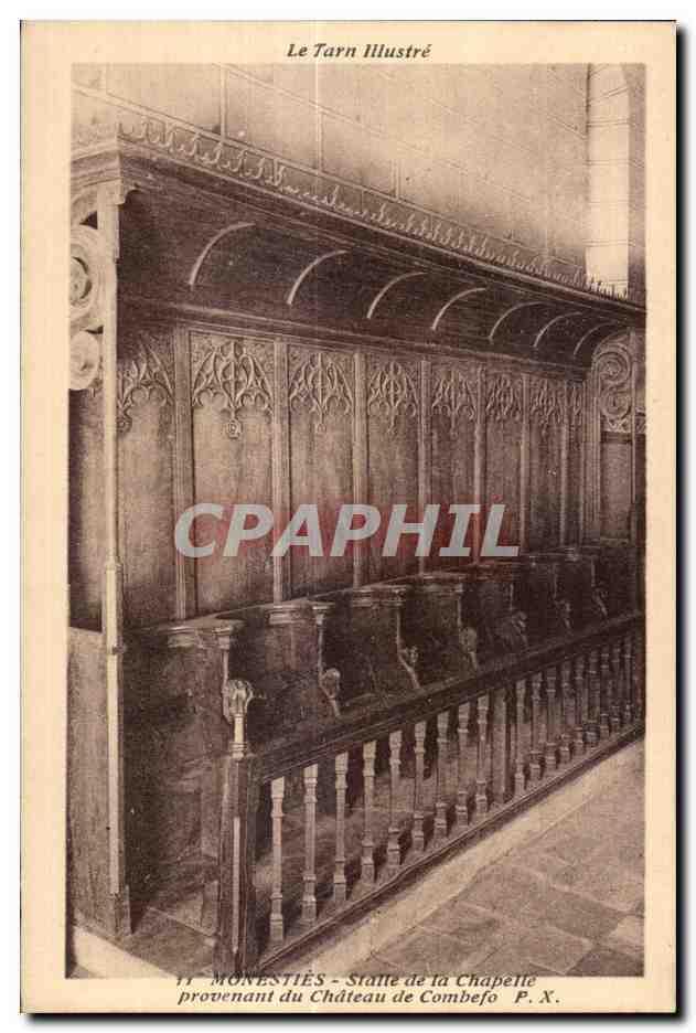 CPA Le Tarn lllustre Monesties Stalle de la Chapelle Provenant du Chateau de Chateau de Combefo