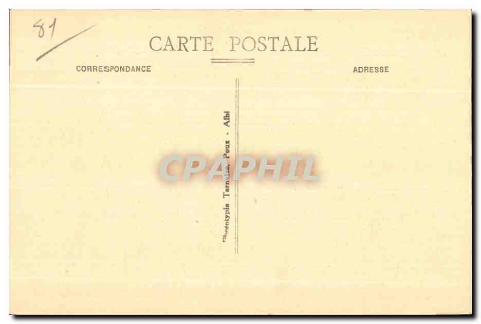 CPA Monesties Celebre Groupe en Pierre provenant du Chateau de Combefo  — Back