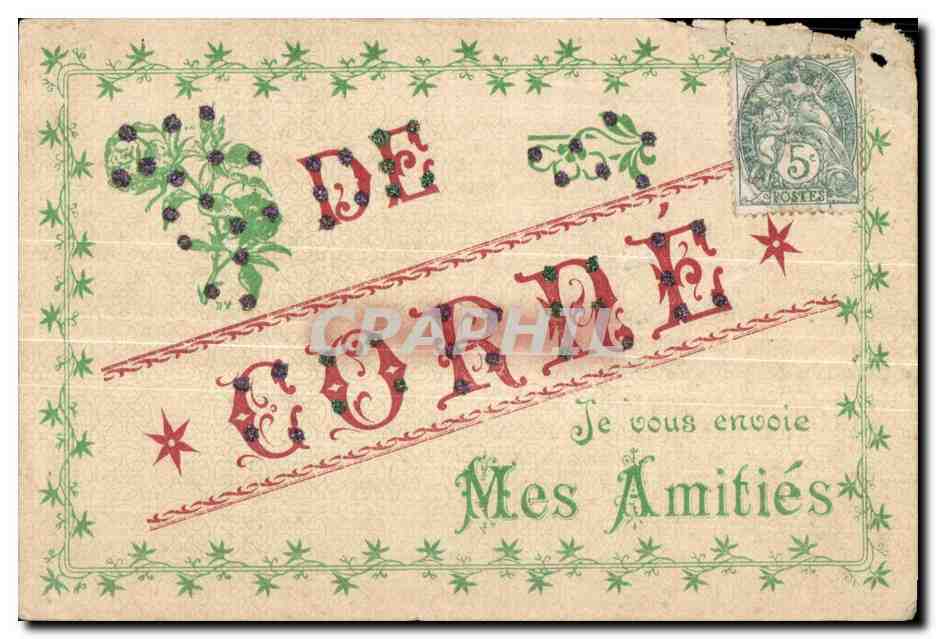 CPA De Corne Je vous envoie mes amities